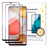 Wozinsky 2 vnt. temperuotas stiklas Full Glue viso ekrano su rėmeliu Case Friendly Samsung Galaxy A42 5G juodas