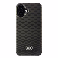 Audi IML Siuvinėjimo raštas Magnetinis iPhone 16 Plus 6.7" juodas/juodas kietas dėklas AU-IMLMIP16M-Q5/D3-BK
