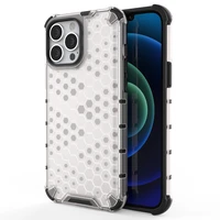 Honeycomb Case šarvu dangtelis su TPU buferiu iPhone 13 Pro Max skaidrus