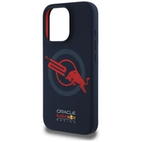RED BULL dėklas telefonui IPHONE 16 Pro Max suderinamas su MagSafe RBHMP16X24SIOLVR (Silikoninis ORBR20 logotipas raudonas apvadas) tamsiai mėlyna