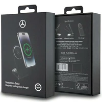"Mercedes Silver Stars MagSafe" sulankstomas 2in1 15 W indukcinis įkroviklis - juodas