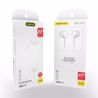 Dudao X10S wiraudonas in-ear ausinės 3.5mm mini jack 1.15m - baltas