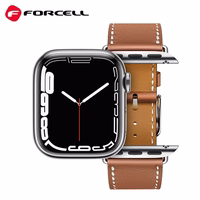 FORCELL F-DESIGN FA20 ekologiškos odos dirželis APPLE laikrodžiui 42 / 44 / 45 / 49 mm raudonas