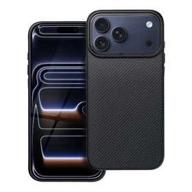 Carbon Elite Magnetinis dėklas telefonui suderinamas su MagSafe IPHONE 17 PRO MAX juodas