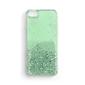 Wozinsky Star Glitter blizgus dėklas Samsung Galaxy S21+ 5G (S21 Plus 5G) žalia