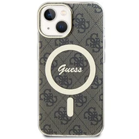 Guess IML 4G magnetinis dėklas telefonui iPhone 15 Plus - rudas