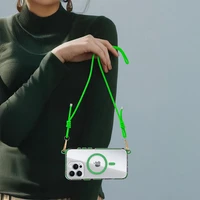 Tel Protect Strap Dėklas telefonui iPhone 15 Pro žalias