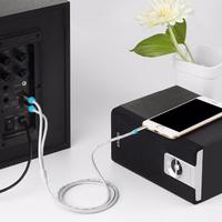 Vention BCFBI garso kabelis 3 m 3.5mm 2 x RCA Juoda