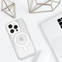 Akrilinis spalvotas Magsafe dėklas Samsung Galaxy S25 Edge raudonas