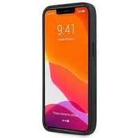AMG AMHCP14LDOLBK iPhone 14 Pro 6.1 "juodas kietas dėklas Odinis Karštai spaustas