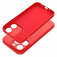 Dėklas Silicone Mag Cover (MagSafe) skirtas iPhone 14 Pro raudonas