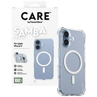 CARE by PanzerGlass Madingas Samba dėklas su baltu Magnetiniu iPhone 17 - Skaidrus