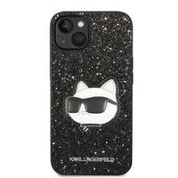 Karl Lagerfeld KLHCP14MG2CPK iPhone 14 Plus 6.7" kietasis dėklas juodas/juodas Blizgus Choupette Patch