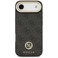 Guess 4G Strass Logo & Big Strap Metal Buttons Magnetinis dėklas telefonui iPhone Air - juodas
