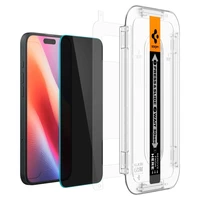 Spigen Glas.tR EzFit Privacy grūdintas stiklas iPhone 15/16 su adapteriu (2 vnt.)