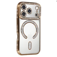 Dėklas telefonui (m) Bling Magsafe Case for Iphone 17 Pro Max - auksinis