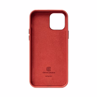 Crong Essential Cover - iPhone 12 Pro Max Faux Leather dėklas (raudonas)