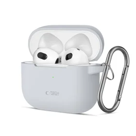 Tech-Protect silikoninis dėklas ausinėms Apple AirPods 3 - pilkas