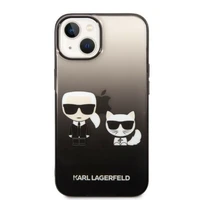 Karl Lagerfeld KLHCP14MTGKCK iPhone 14 Plus 6,7 "kietasis dėklas juodas / juodas gradientinis Ikonik Karl & Choupette