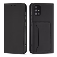 Magnetinis kortelių dėklas Xiaomi Redmi Note 11 Pro piniginė kortelių laikiklis juodas