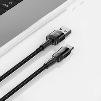 "Tech-Protect UltraBoost Evo" USB-C / USB-A kabelis 100W 5A 0,5 m - juodas
