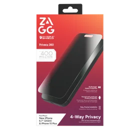 ZAGG InvisibleShield Glass Elite Privacy 360 apsauginis stiklas iPhone 15 Plus / 16 Plus