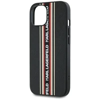 Karl Lagerfeld Saffiano Athleisure Stripes Cord Dėklas telefonui iPhone 15 - raudonas