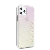 Guess GUHCN65PCUGLGPI iPhone 11 Pro Max rožinis auksas/auksinis rožinis kietas dėklas Gradient Glitter