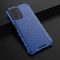 Honeycomb dėklas šarvuotas dėklas su TPU buferiu Xiaomi Redmi K40 Pro+ / K40 Pro / K40 / Poco F3 mėlynas