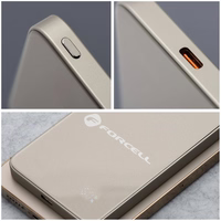 Išorinė baterija saderinta su MagSafe Forcell F-Energy SuperSlim F5K8 QC4.0 PD3.0 15W 5000 mAh titano dykumos spalva