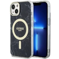 Guess GUHMP14MPCUMAK iPhone 14 Plus 6.7" Dėklas telefonui juodas marmuras magnetinis