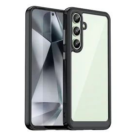 Kosmoso dėklas su gelio rėmu Samsung Galaxy S24 FE - juodas