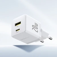 Baseus Palm 20W USB-C USB-A sieninis įkroviklis - baltas