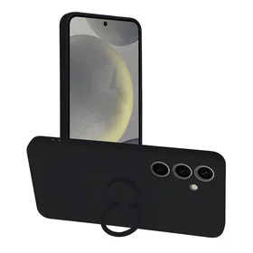 SILIKONINIS ŽIEDAS dėklas telefonui SAMSUNG S24 juodas