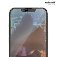 PanzerGlass Ultra-Wide Fit antibakterinis apsauginis stiklas su kameros dangteliu ir pozicionieriumi iPhone 14/13/13 Pro