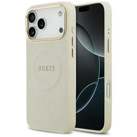 Guess Peony karšto spaudo Magnetinis dėklas telefonui iPhone 17 Pro Max - smėlinis