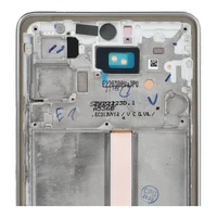 LCD ekranas SAMSUNG A53 A536 HARD OLED su sidabro spalvos rėmu