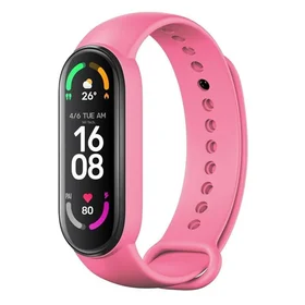 Silikoninis dirželis XIAOMI Mi Band 5 / 6 / 7 rožinė (37)