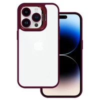 Tel Protect Kickstand bordo dėklas telefonui su stovu + kameros objektyvo stiklas Iphone 13 Pro Max