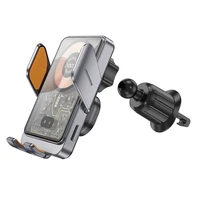 HOCO automobilinis laikiklis su belaidžiu įkrovimu oro ventiliacijai 15W HW7 pilkas