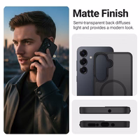 Crong Hybrid Matte Magnetic - MagSafe Case Samsung Galaxy S24 (juodas)