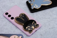 Lipnus telefono stovas RABBIT - juodas