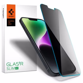 Spigen Glas.tR Slim Privacy Apsauginis stiklas skirtas iPhone 13 / 13 Pro / 14 / 16e