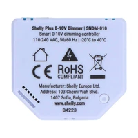 Shelly Plus 0-10V šviesos reguliatorius, WiFi/Bluetooth