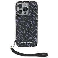 Karl Lagerfeld Zebra With Cord Dėklas telefonui iPhone 16 Pro Max - violetinis