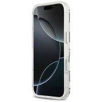 Karl Lagerfeld IML KL Monograma Magnetinis dėklas telefonui iPhone 17 Pro - baltas