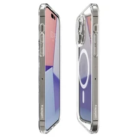 Spigen Ultra Hybrid Magnetinis dėklas su MagSafe iPhone 14 Pro Max - skaidrus/baltas