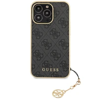 Guess 4G Charms Collection dėklas iPhone 14 Pro - pilkas