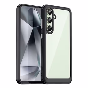 Kosmoso dėklas su gelio rėmu Samsung Galaxy S24 FE - juodas