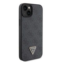 Guess GUHCP15SP4TDSCPK iPhone 15 6.1" juodas/juodas kietas dėklas telefonui Crossbody 4G Metal Logo